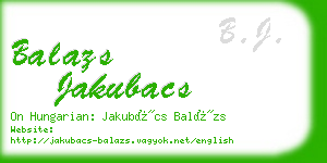 balazs jakubacs business card